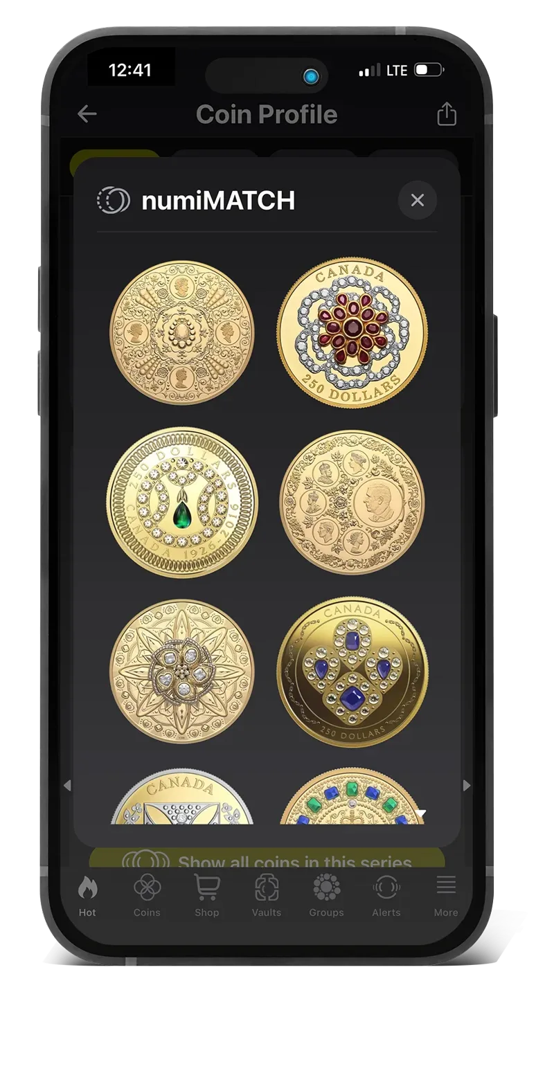 numiMATCH suggestions inside a numiGO coin profile