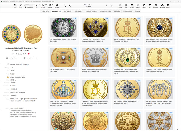 numi numiMATCH 100 Coins 2022 Proof 2oz Pure Gold Coin The Imperial State Crown screenshot